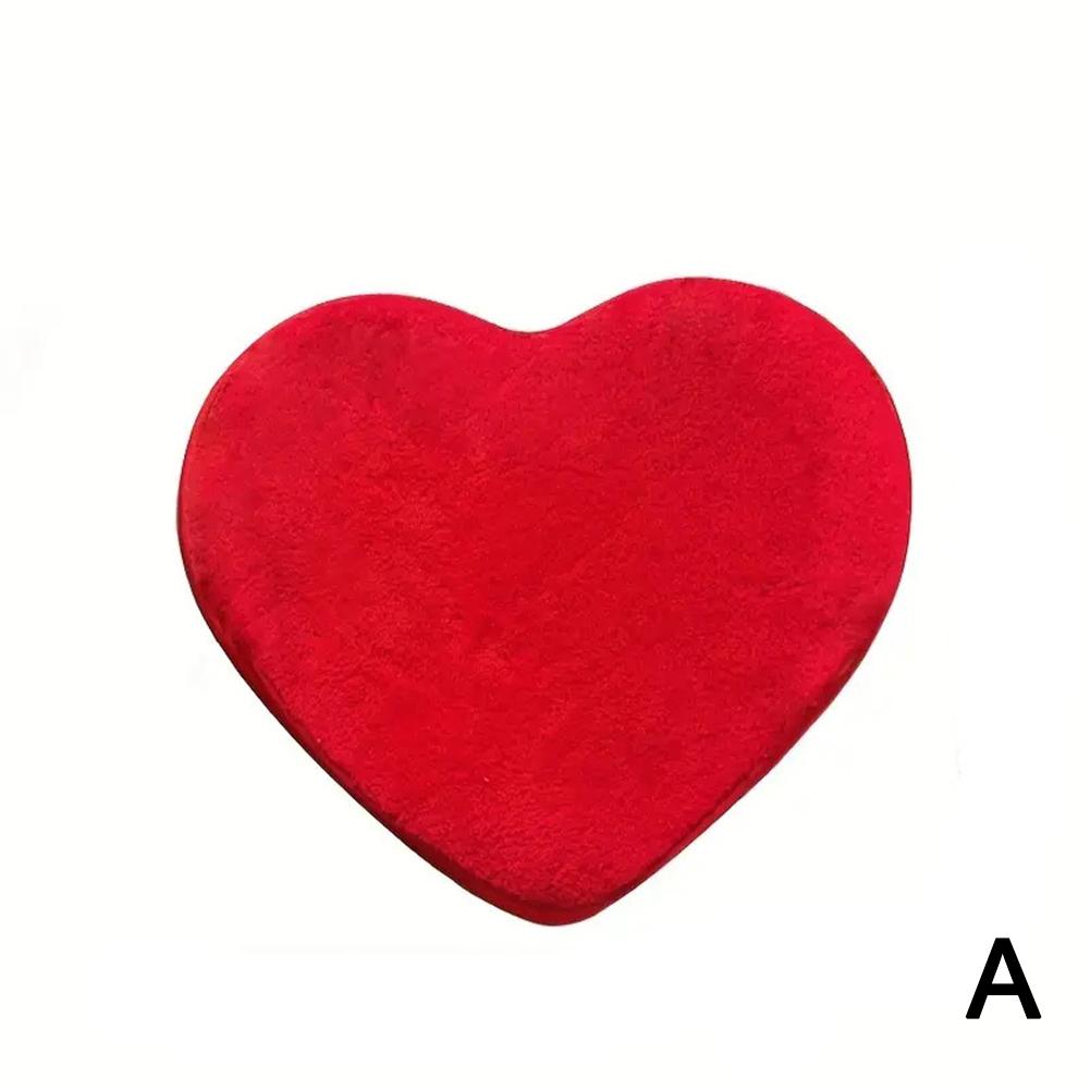 Red Love Heart Carpet Valentine's Day Double Heart Carpet Atmosphere Non-slip Living Room Bedro U9Q6