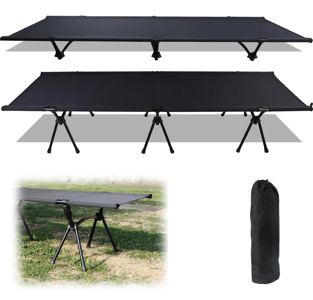 YOLER Yoler Camping Simple Disaster Sleeping in the Home First Comfortable Load Capacity 150kg Cot, Lightweight, 190x67x17/38cm, Quiet, 2-Way,