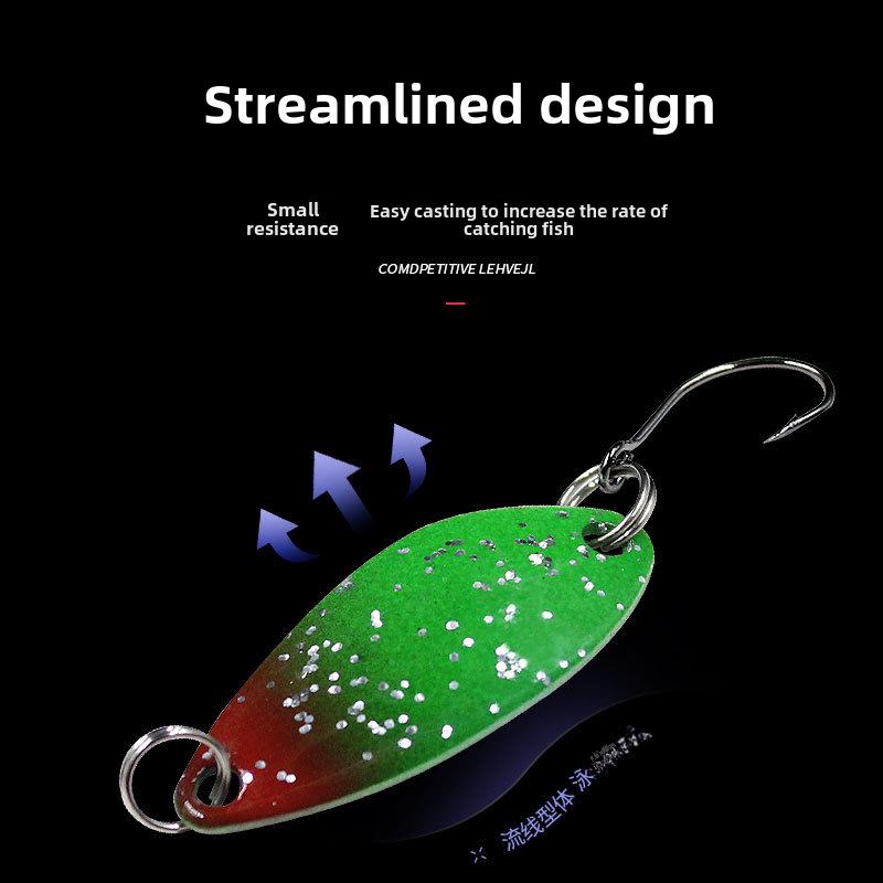 White Stripe Long-Distance Cast Perch Lure with Sequins