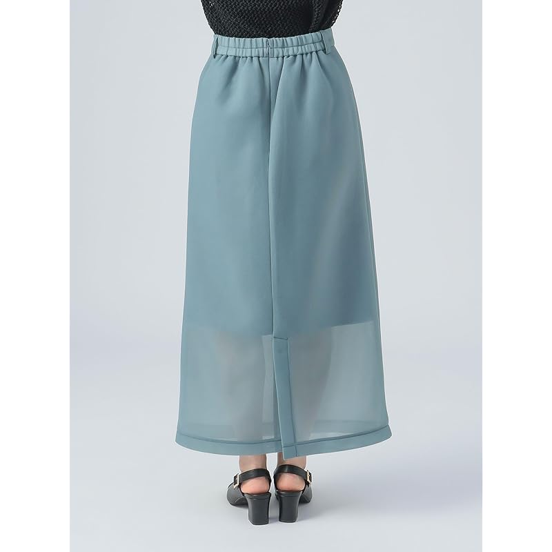 [Beams Heart] skirt Sheer cardboard narrow skirt ladies SAX ONE SIZE