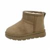 Children's snow boots for boys and girls, winter slip-on short boots, suede cotton boots, thickened and fleece-lined, warm shoes for toddlers