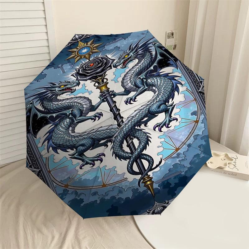 

1PC Dragon Rose Umbrella-8-Rib Reinforced Portable Folding Travel Suitable for All Seasons Outdoor Daily Use-H0355