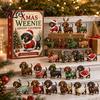 Calendrier de l'Avent pour Enfants 2026 Calendrier de Noël Chien, Compte à Rebours 24 Jours avec 24 Figurines Acryliques 2D Amoureux, Décoration de Fête à Domicile Cadeau de Fête