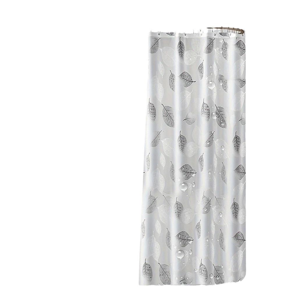 Waterproof PEVA Shower Curtain Set, Mildew-Resistant with Rod, Punch-Free Design