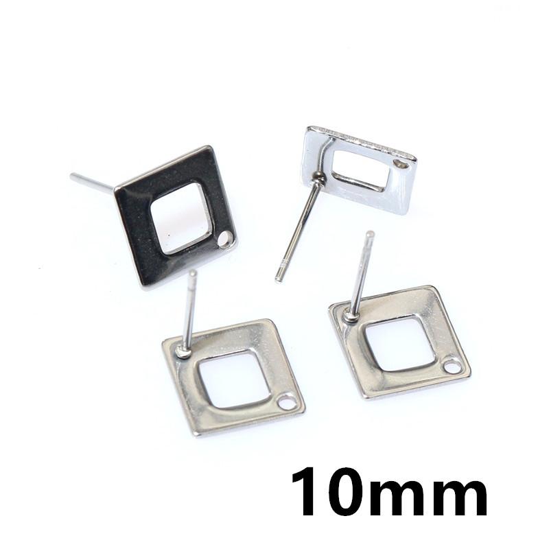 20pcs Craft Stud Earring Pins Stainless Steel DIY Earring Geometric Polygonal Earrings Posts Earring Jewelry Making Accessories
