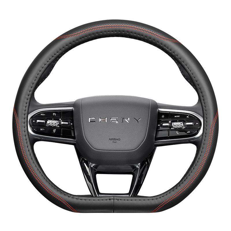 For Chery Tiggo 8 Pro 2022-2023 Car Steering Wheel Cover Breathable Anti Slip PU Leather Auto Decoration Salon Interior