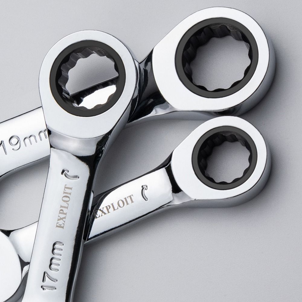 1 Stück Umschaltbarer Kombinations-Stubby-Einmaulschlüssel 72 Zähne Mutter Reparaturwerkzeug Ratsche Steckschlüssel