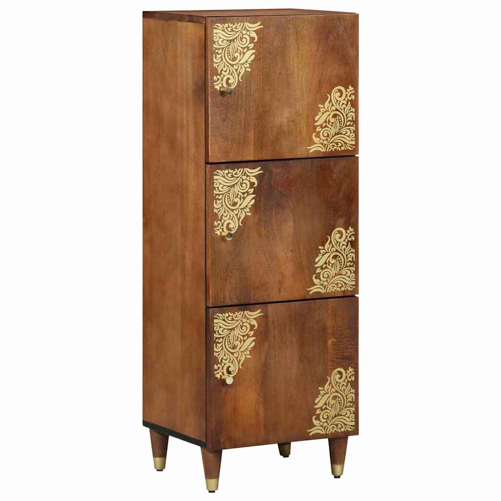 Highboard with Shelf Brown 40 x 33 x 110 cm Solid Wood Mango
