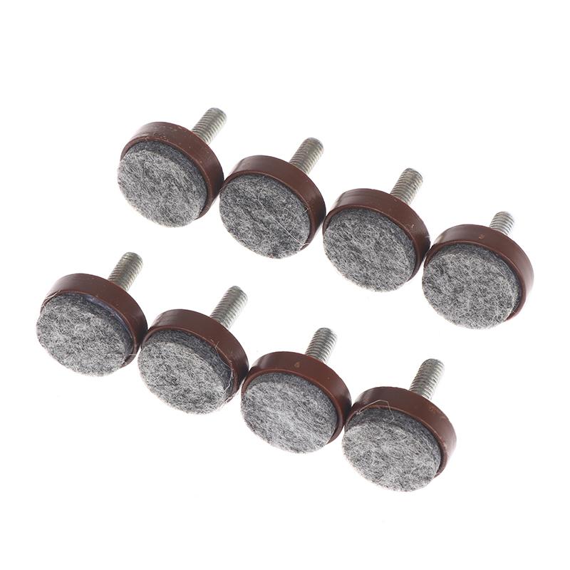 4/8 Peças Feltro Ajustável Redondo Parafusos de Perna de Móvel Antiderrapante M6 M8 Mesa Cadeira Armário Pés de Equilíbrio Almofadas