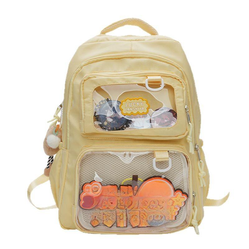 Schultasche für weibliche Schüler Großer Rucksack Transparente Tasche