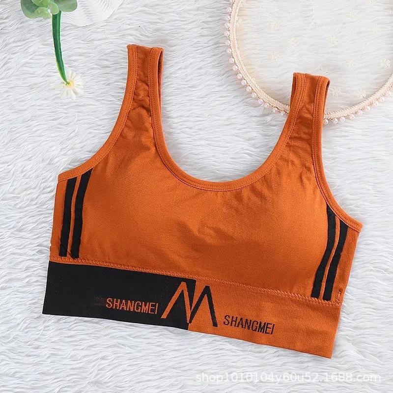 Beautiful back no steel ring sports shock-proof underwear women's suspenders small vest tube top small chest gathering anti-sagging bra thin