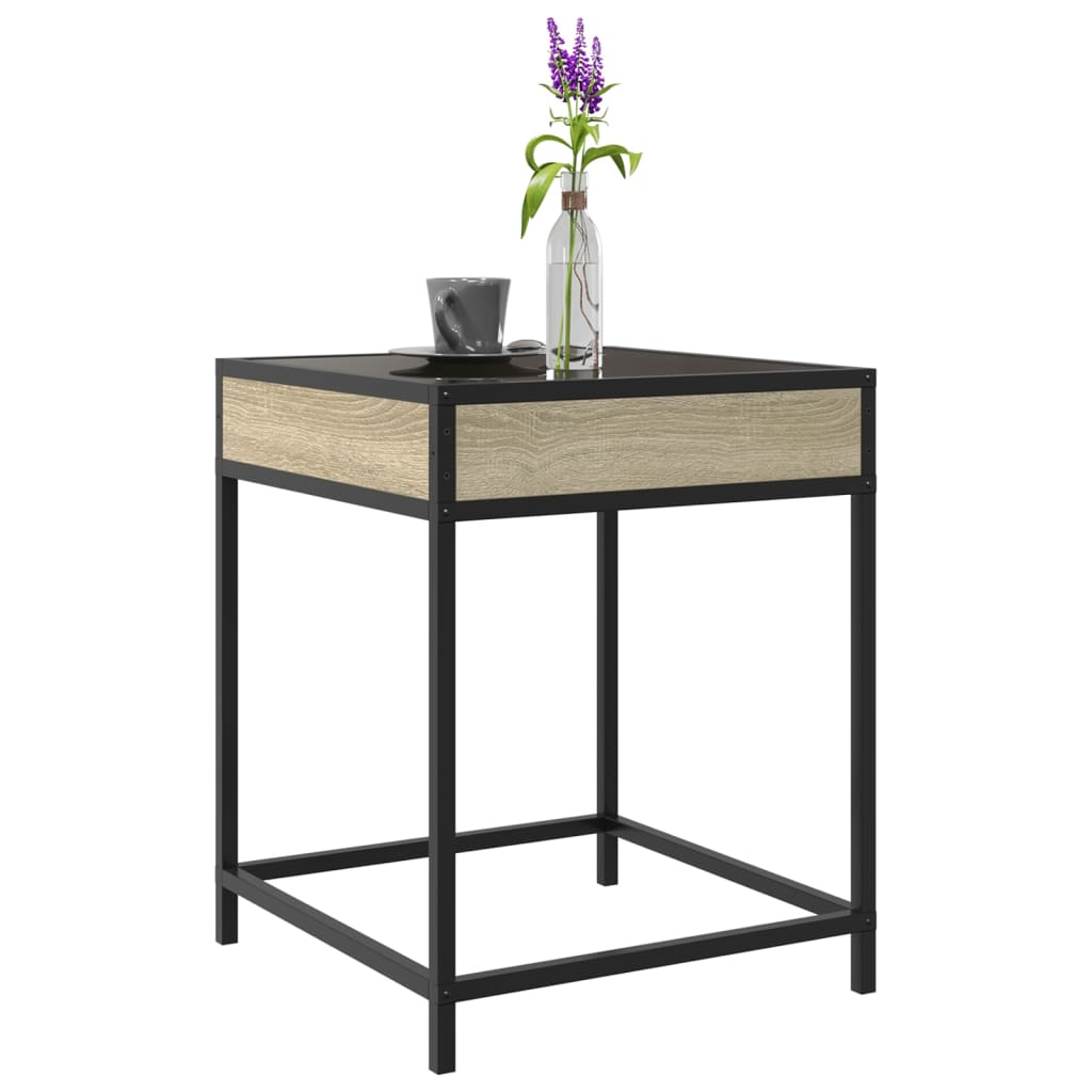 Infinity LED Coffee Table in Sonoma Oak 40 x 40 x 51 cm