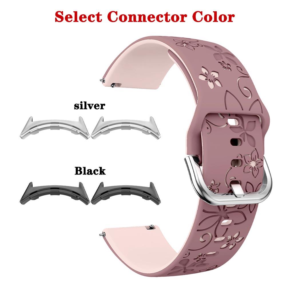 Cinturino per orologio in silicone inciso al laser per Google Pixel Watch 4 3(41 millimetri)/2/1 Cinturino di Ricambio Morbido Traspirante per Pixel Watch 4 45mm