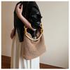 Holiday Style Woven Bag Women's New Knitted Hollow Shoulder Bag Fashionable Large-capacity Messenger Bag Beach Bag