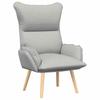 Armchair Cloud Grey Fabric and Plywood