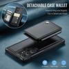 JEEHOOD J05 For Samsung Galaxy S24 Ultra Case Leather Mobile Cover with Detachable Magnetic Card Bag