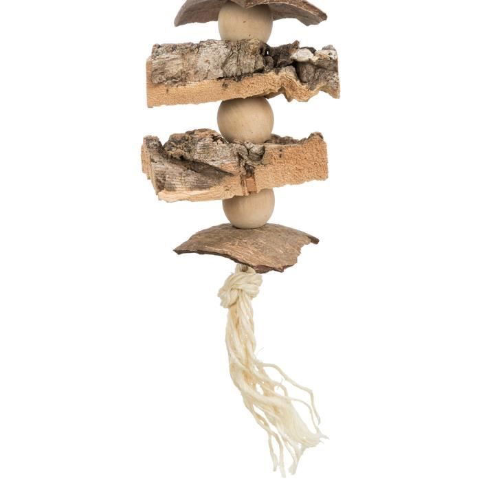 Jucărie pentru păsări - Trixie - Model din plută/lemn - Mărime unică - 37 cm - Pentru păsări exotice