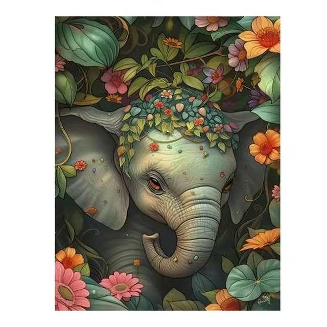 DIY Diamond Painting Flowers Animals New 2024 Cross Stitch Mosaic Panda Raccoon Elephant Cat Diamond Embroidery Sale Home Decor