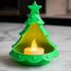 Xmas Tree Ornament Gift 3D Printed Christmas Ornament, Desktop Storage Organizer for Candies Nuts Keys, Home Decorative Candle Holder Table