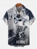 Fighter Series 1D Digital Printing Men's Hawaiian Shirt Short Sleeve Wholesale