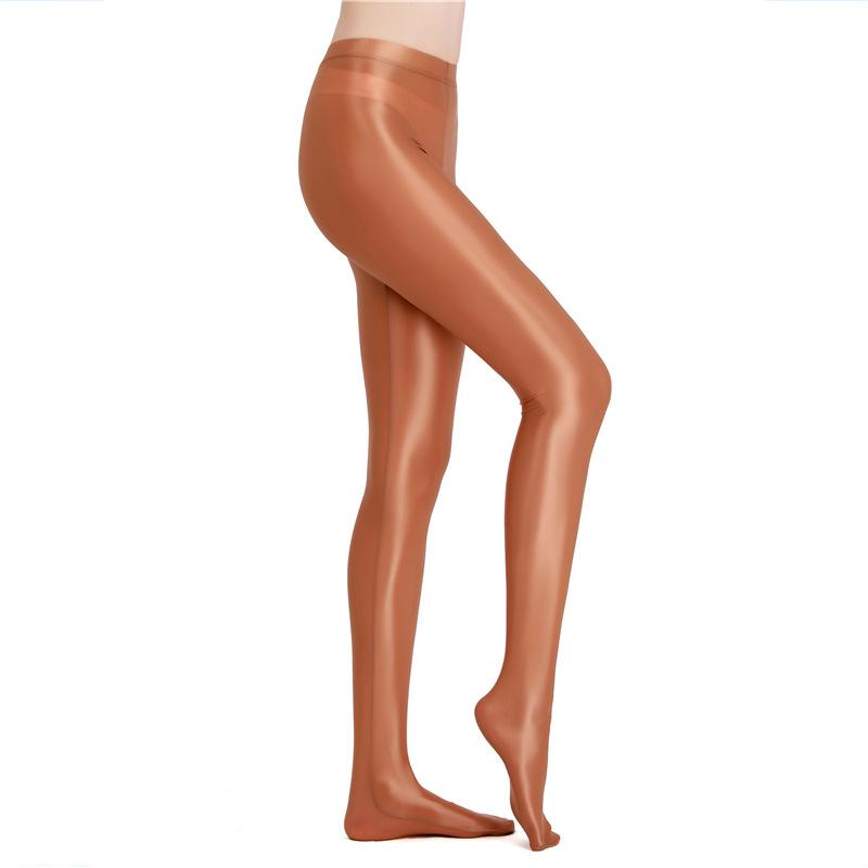Sexy Tight Pantyhose Womens Oil Glossy Elastic Yoga Shaping Erotic Full Leggings Sheer Hosiery Ballet Dance Gym Trousers