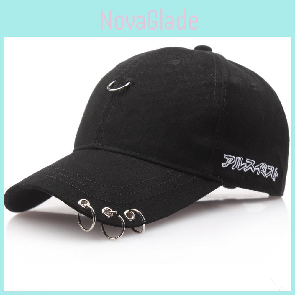 Cotton Letter Baseball Cap For Men Women Adjustable Short Brim Sun Hat
