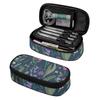 Pencil Bag Lightweight High Capacity 300D Polyester Secure Zipper with Mesh Pocket Removable Divider and Pen Slots for Students