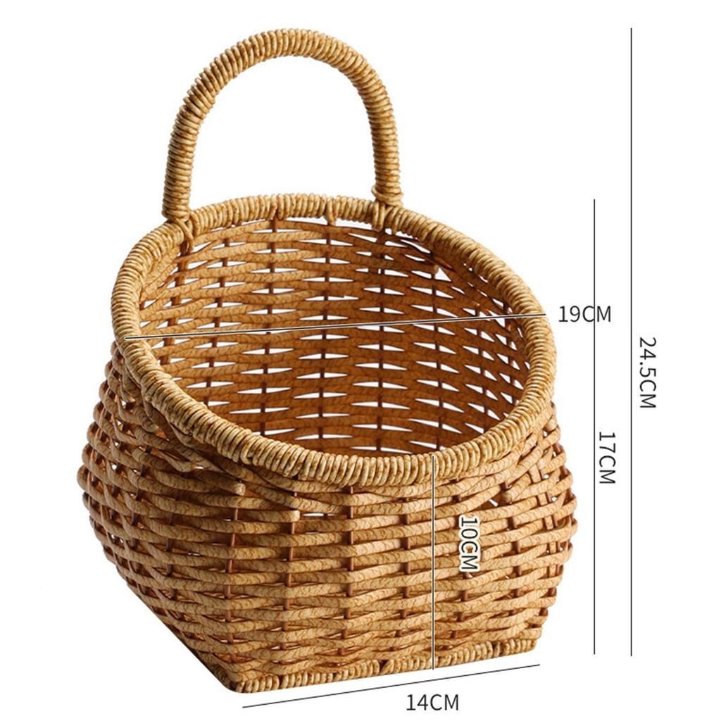 Woven Hanging Baskets Kitchen Storage Basket for Toiletries Sundries Balcony