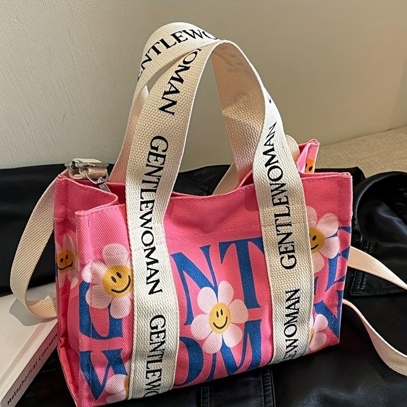 

Women s Casual Floral Print Crossbady Bag with Detachable Strap & Snap Closure Durable Everyday Tote for Shopping, Work,Versatile Handbag