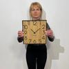 Wooden wall clock Wood Square 30cm