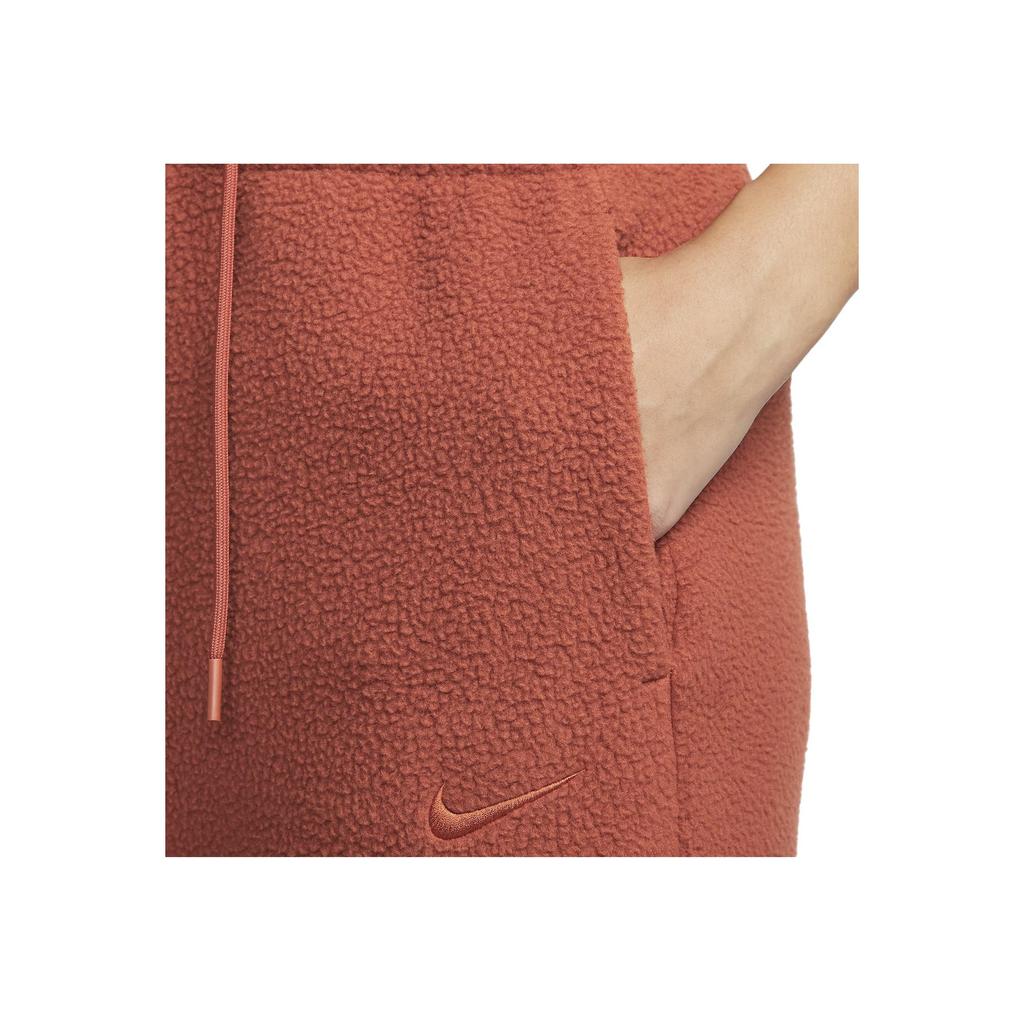 Nike Solid Color Logo Drawstring Fleece Knit Sweatpants Women Bottoms Orange DV4362-832
