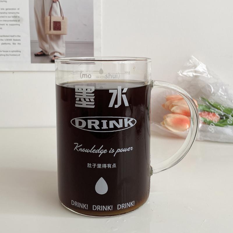 Skleněné šálky 1000 ml s víčkem a slámkou Roztomilé hrnky na kávu Velké sklenice na nápoje Voda Čaj Korejský mléčný džus Pivní šálek