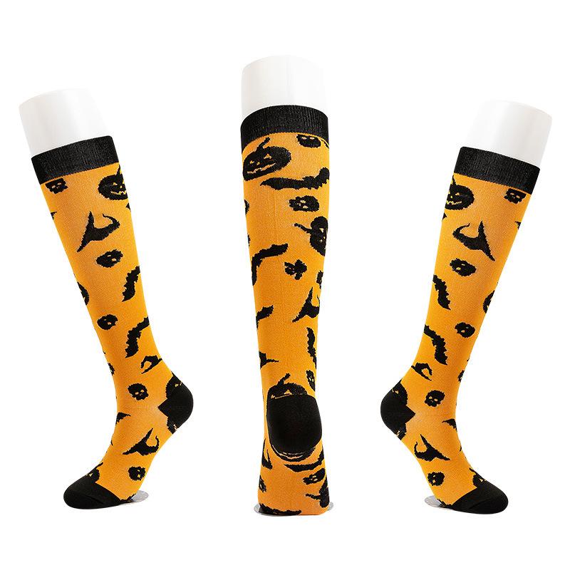 Cross-border Halloween Compression Socks: Funny, Comfortable, Sweat-absorbent, Odor-resistant Elastic Stockings