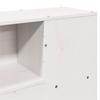 Solid Wood Bed with Shelf Without Mattress White 135x190 cm Pine