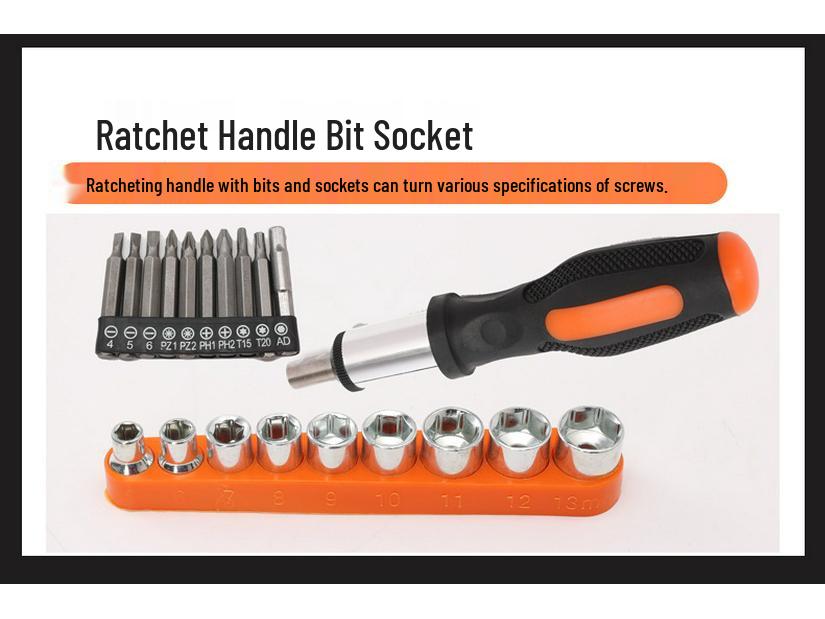 Carbon Steel Hand Tool Kit for Home, Vehicle, and Auto Repair
