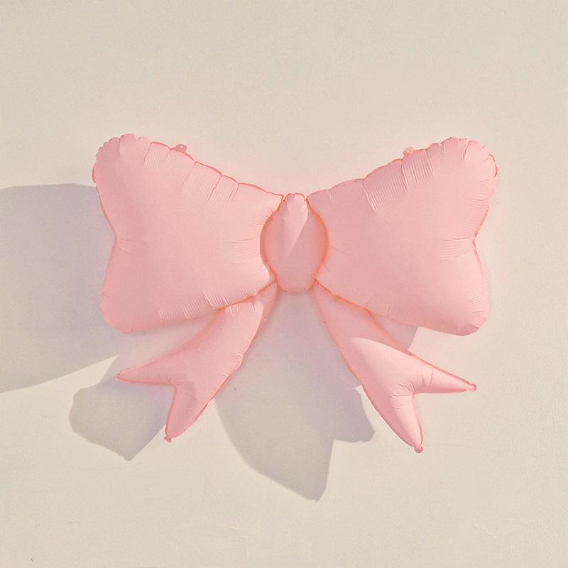 Korean-Style Macaron Color Bow Balloons for Baby Birthday Party Decor