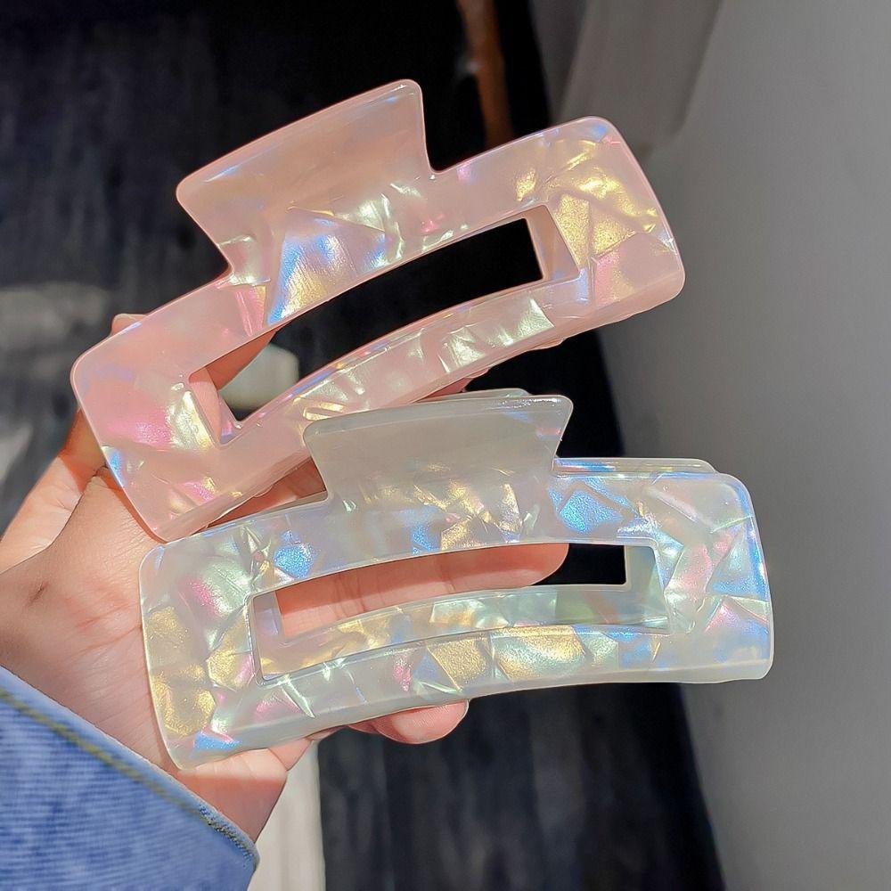 Shark Clip Acetate Hair Clips Korean Style Geometry Hair Claw  Hair Accessories