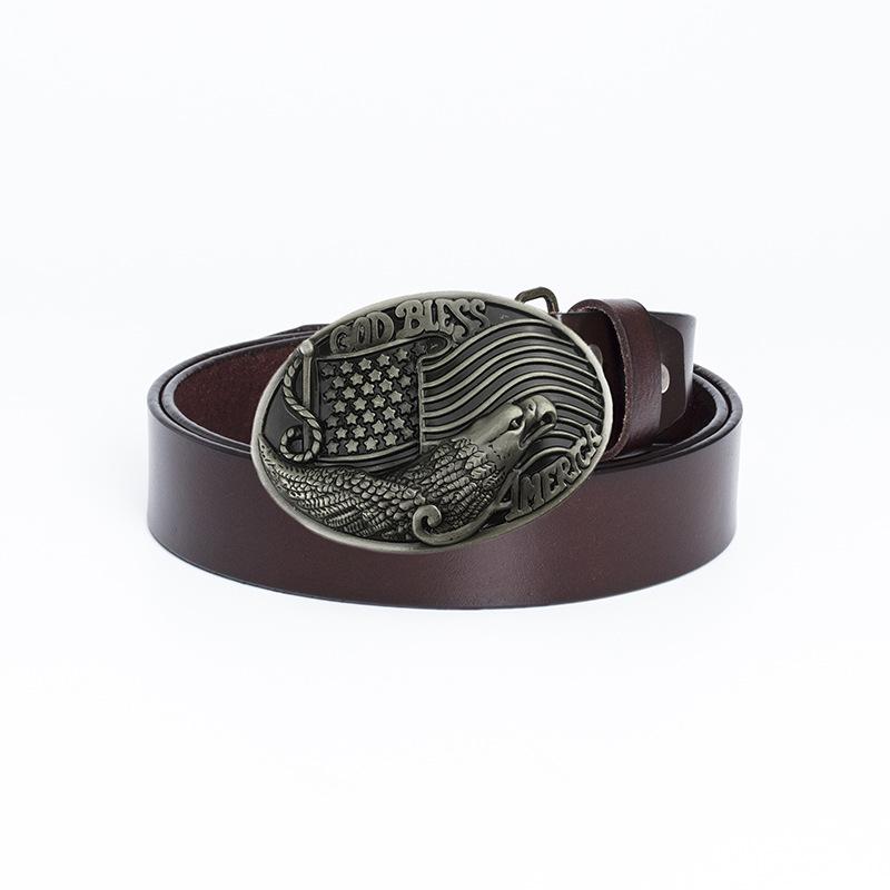 Bronz Nokta Boya Kartal Tokalı Kemer Amerikan Bayrağı Moda Bayrağı Kemer