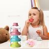 Babynahrungsspender, Milchpulverspender, 3 Fächer, Behälter für Neugeborene, stapelbar, tragbar