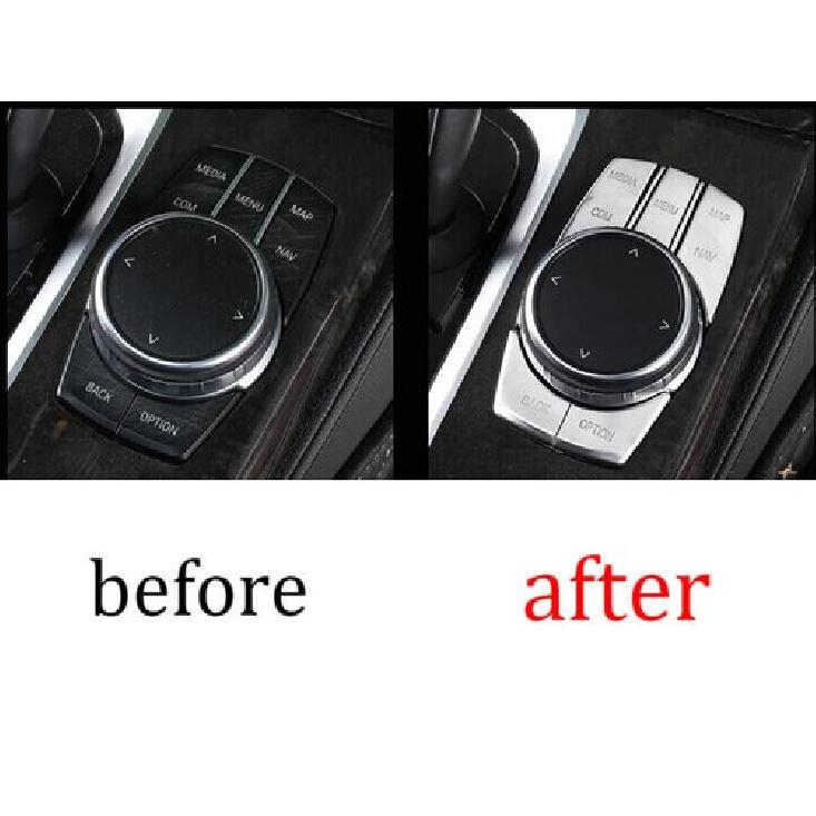 Silver Console Multimedia Button Cover Trim For BMW X3 G01 X4 G02 2018-