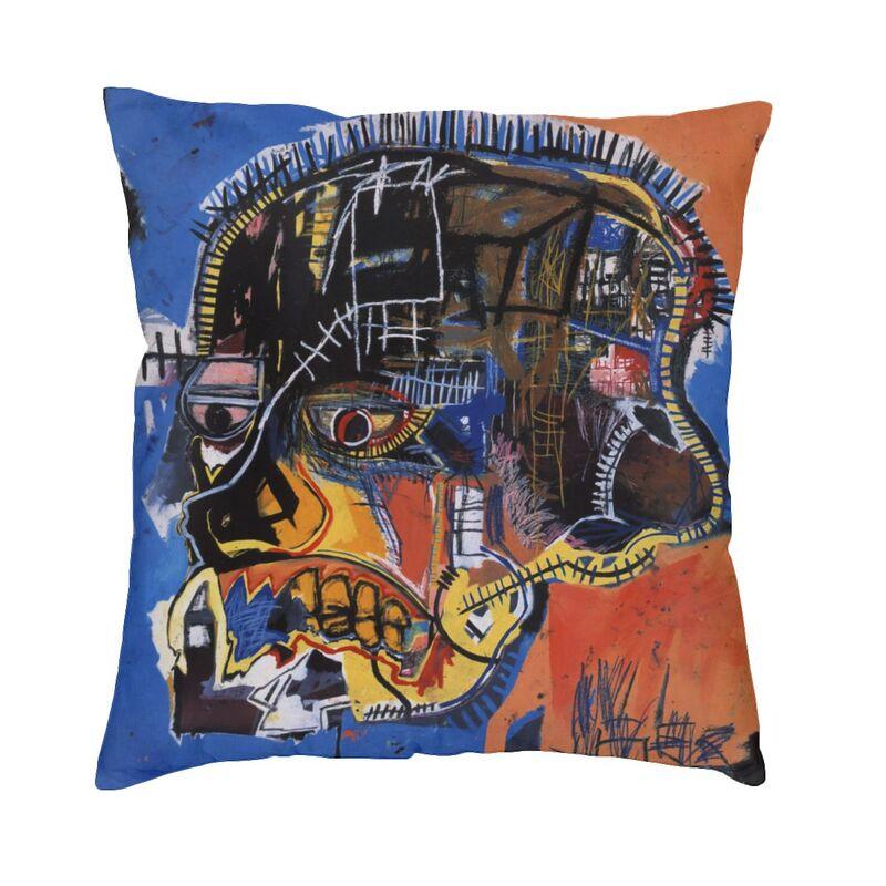 Basquiats New York Street Graffiti Cushion Cover 60x60cm Polyester Throw Pillow Case for Sofa Square Pillowcase Home Decorative