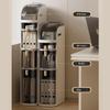 3-Tiers Bathroom Storage Cabinet Installation-Free Toilet Drawer Narrow Kitchen Organizer Rack Shelves Narrow Cabinet Storage
