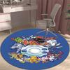 Runder Teppich mit Digimon-Motiv, geeignet zur Dekoration von Wohnzimmern, Schlafzimmern, Sofas und Spielzimmern; rutschfester Teppich für Kinder.999