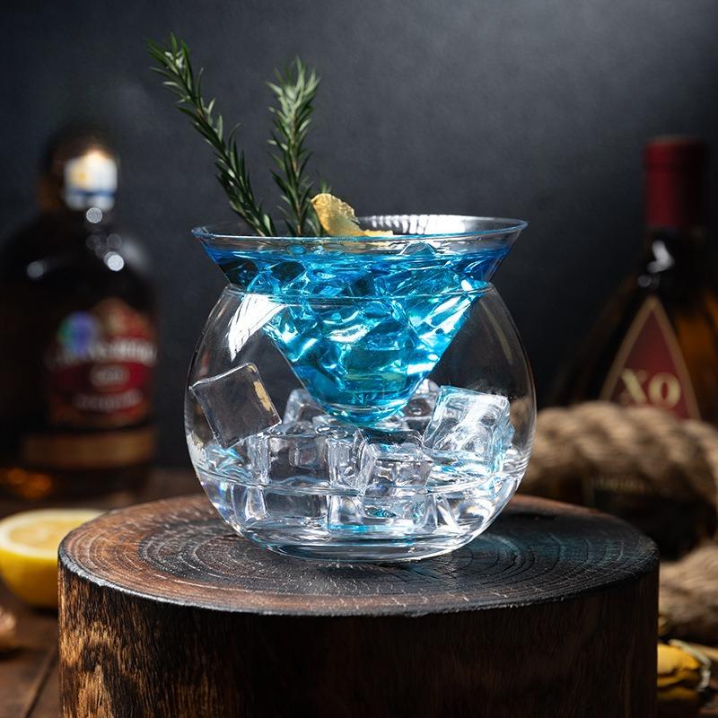 Luxury Crystal Glass Cocktail Cups Margarita Martini Mixology Bar Set