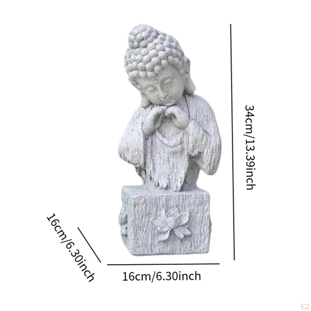 Zen Buddha Statue Sculpture Decorative Art Crafts Figurine Tabletop Ornament for Desk