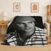 3D Singer Star Flannel Blanket Soft Warm Throw Blanket for Bedroom Living Room Bed Travel Camping Picnic Gift