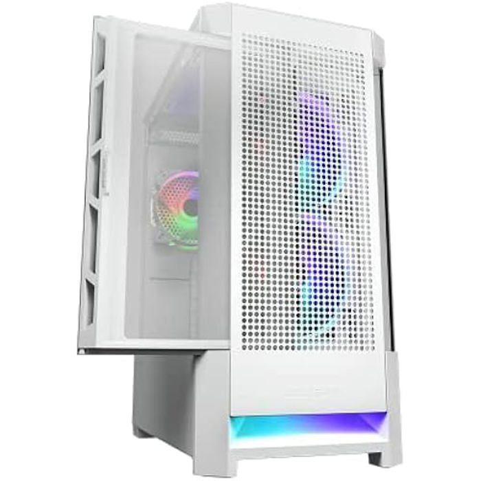 Mellomtårnkabinett - COUGAR - Airface RGB - Hvit - ARGB-vifter - Utmerket luftstrøm