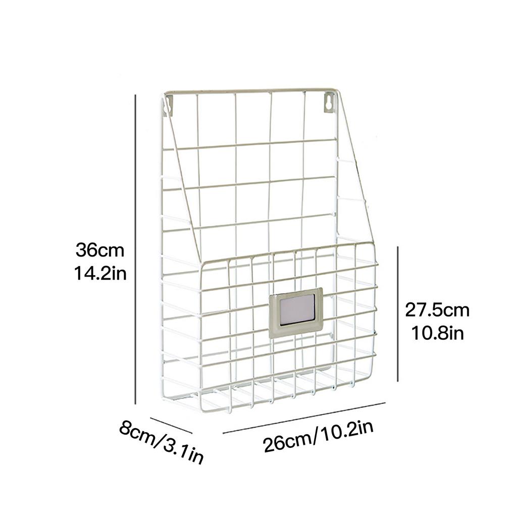 Iron Grid Book And Newspaper Rack Home Wall Decoration Wall Newspaper And Magazine Storage Bookshelf