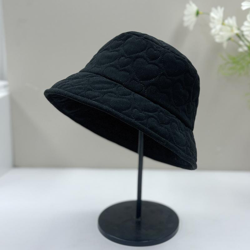 New Hat Women's Winter Plain All-match Basin Hat Autumn and Winter Face Small Bucket Hat Warm Bucket Hat