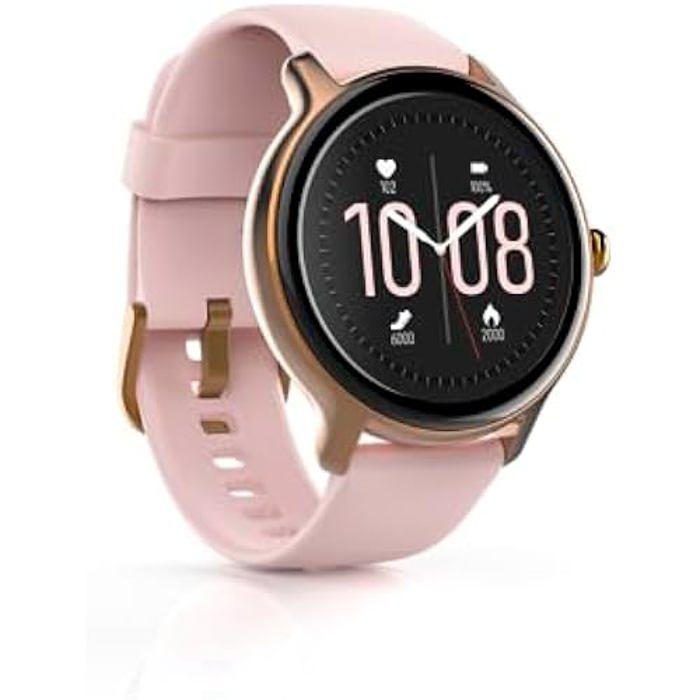 Hama Montre Connectée Femme Fit Watch 4910 (Montre Sport, Etanche IP68, Ecran Tactile 1,09", Montre Fitness 15 Sports Fréq.